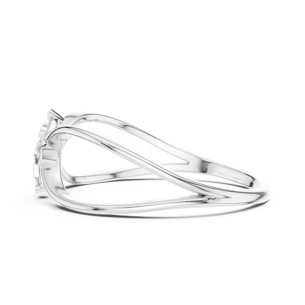 Infinity Blossom Statement Ring White Gold