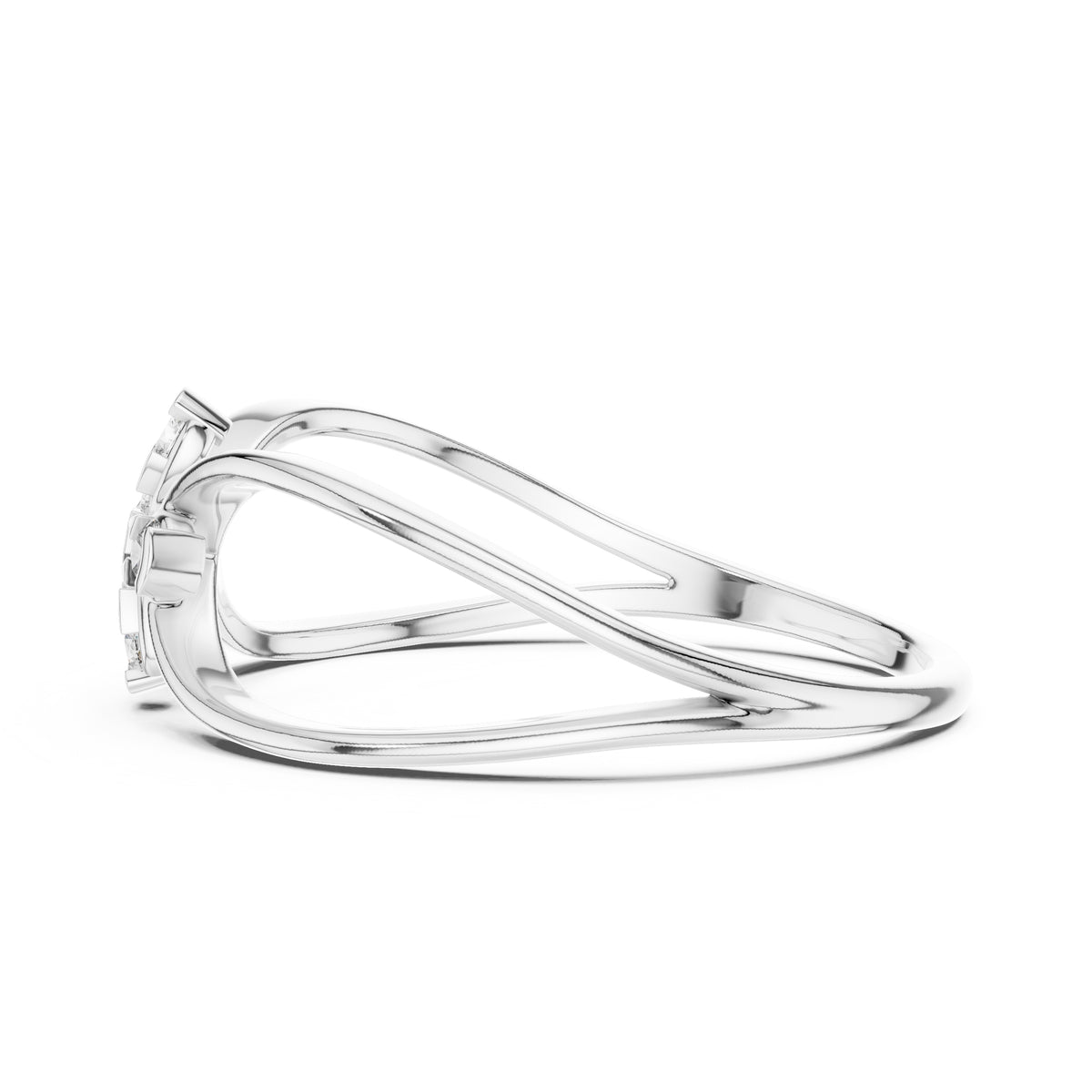 Infinity Blossom Statement Ring White Gold