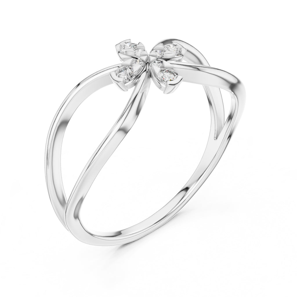 Infinity Blossom Statement Ring White Gold