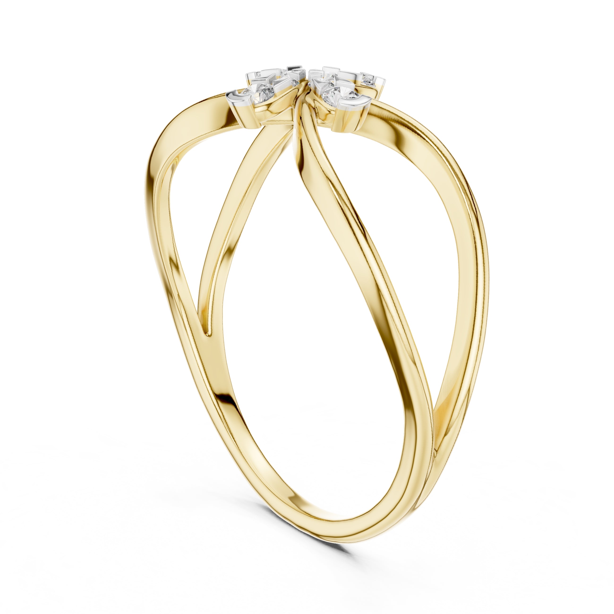 Infinity Blossom Statement Ring Yellow Gold