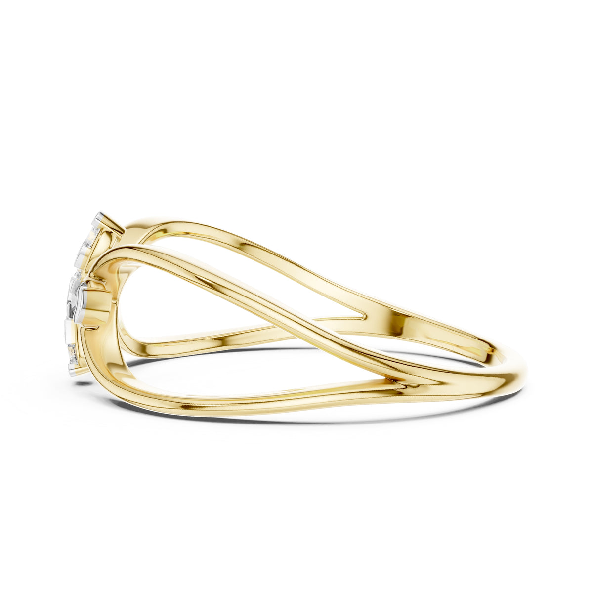 Infinity Blossom Statement Ring Yellow Gold