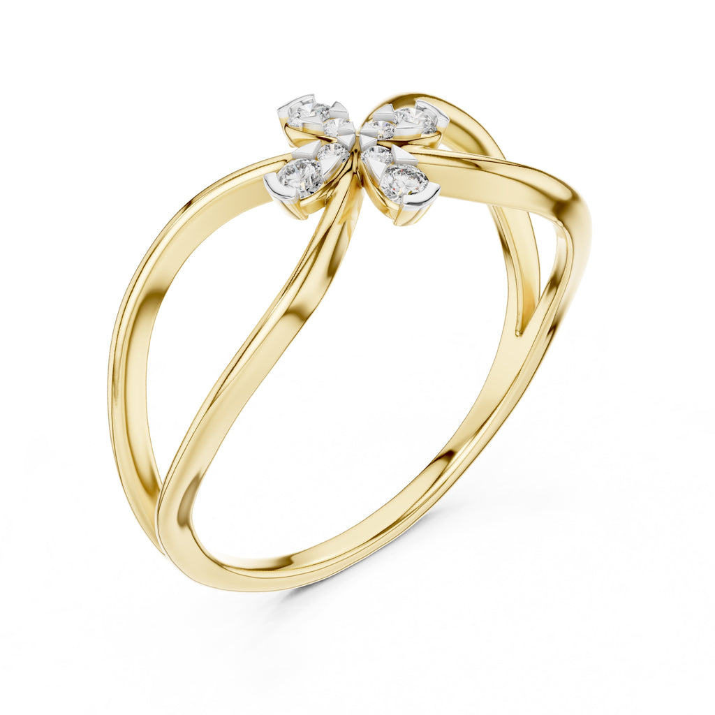 Infinity Blossom Statement Ring Yellow Gold