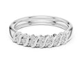 Wavy Cluster Diamond Band White Gold