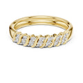 Wavy Cluster Diamond Band Yellow Gold