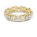 X-Cross Diamond Eternity Band Yellow Gold