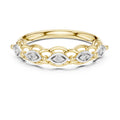Marquise Bezel Open-Work Band Yellow Gold
