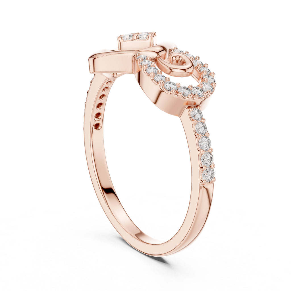 Infinity Square Statement Ring Rose Gold