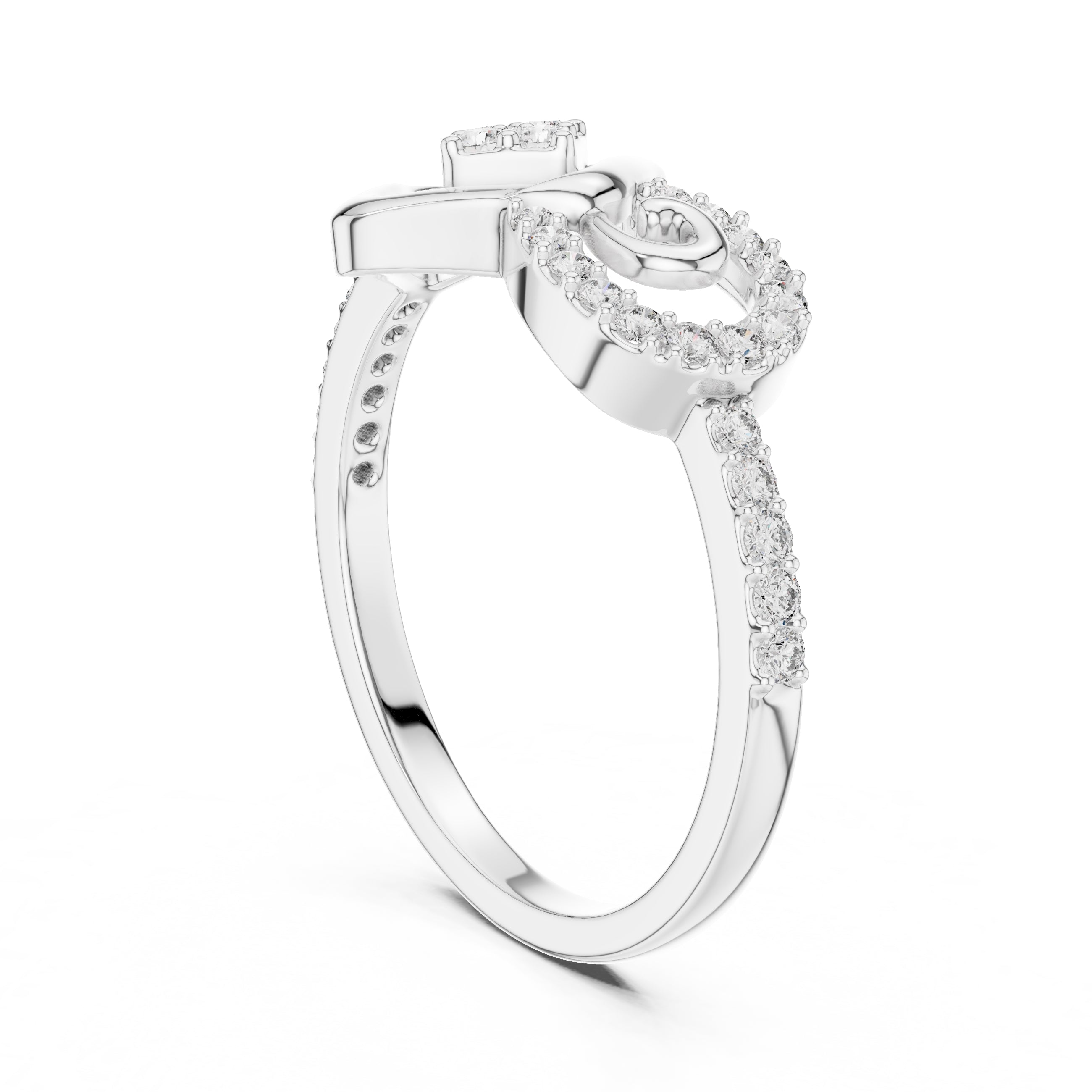 Infinity Square Statement Ring White Gold