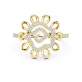 Solaris Bloom Statement Ring Yellow Gold