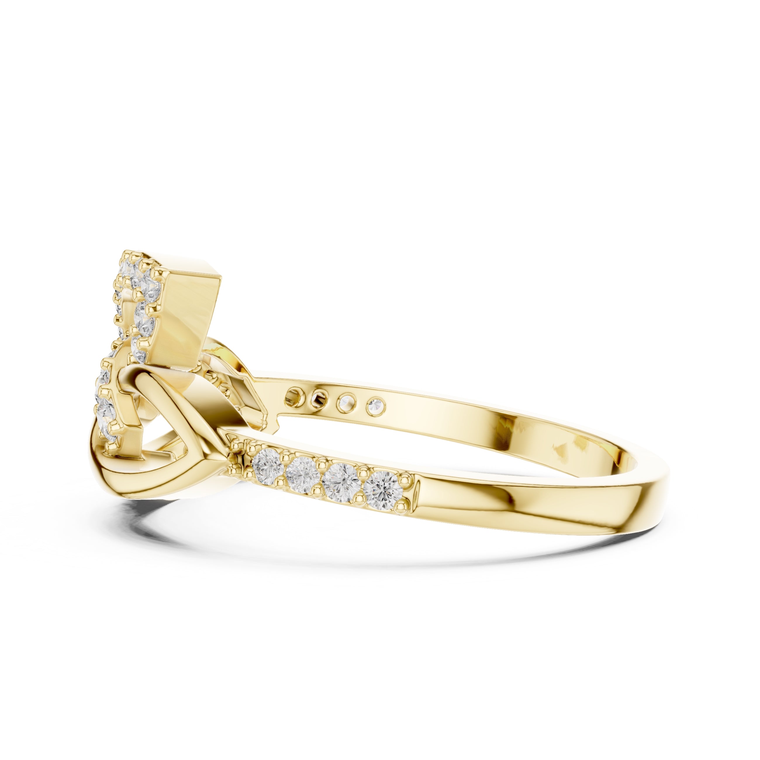 Interlocking Petal Statement Ring Yellow Gold
