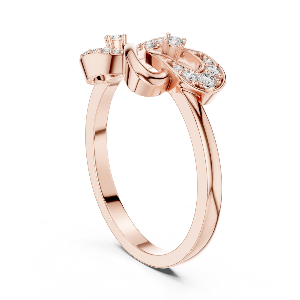 Twisted Infinity Statement Ring Rose Gold