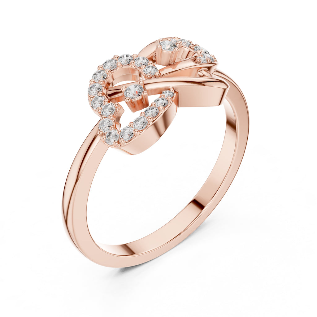 Twisted Infinity Statement Ring Rose Gold