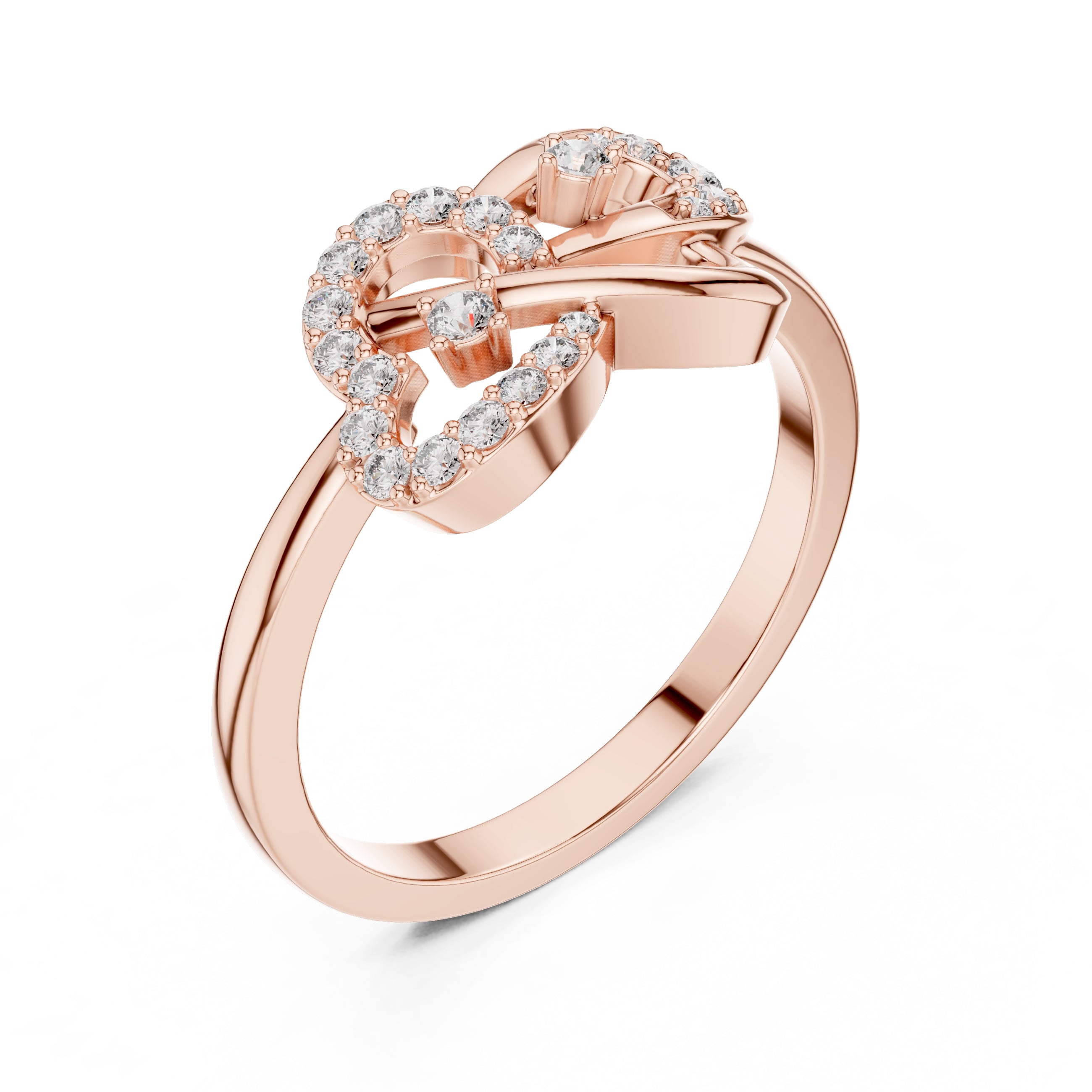 Twisted Infinity Statement Ring Rose Gold