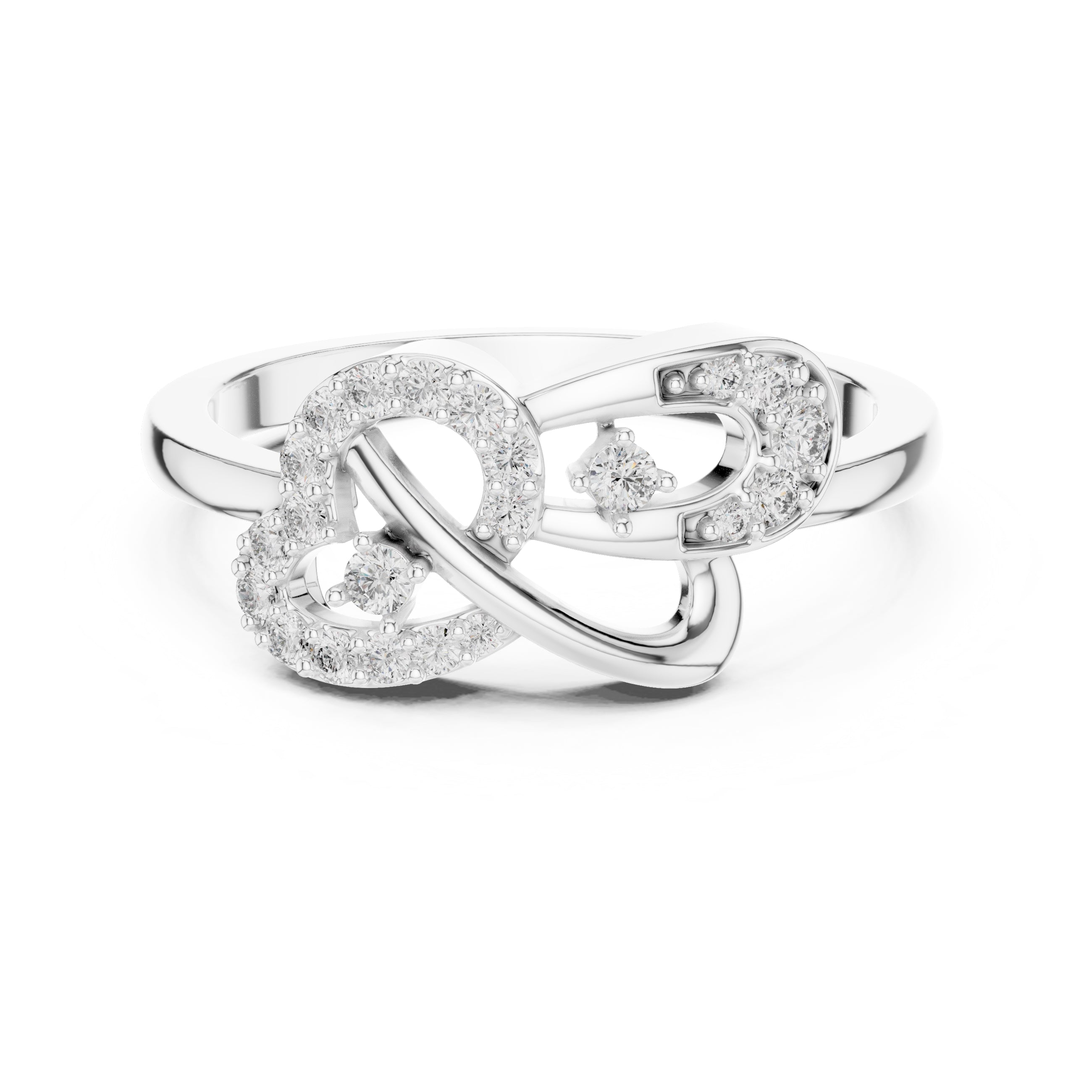 Twisted Infinity Statement Ring White Gold
