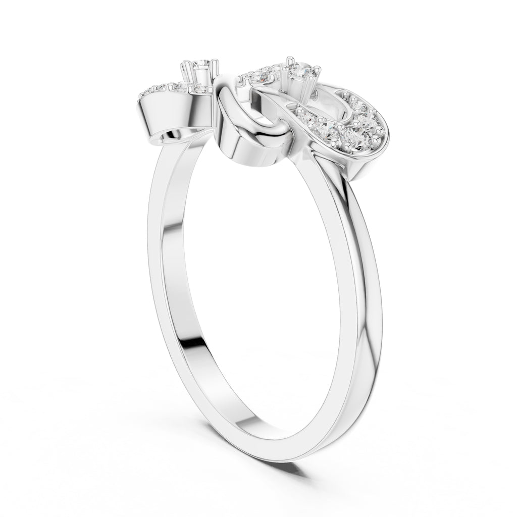 Twisted Infinity Statement Ring White Gold