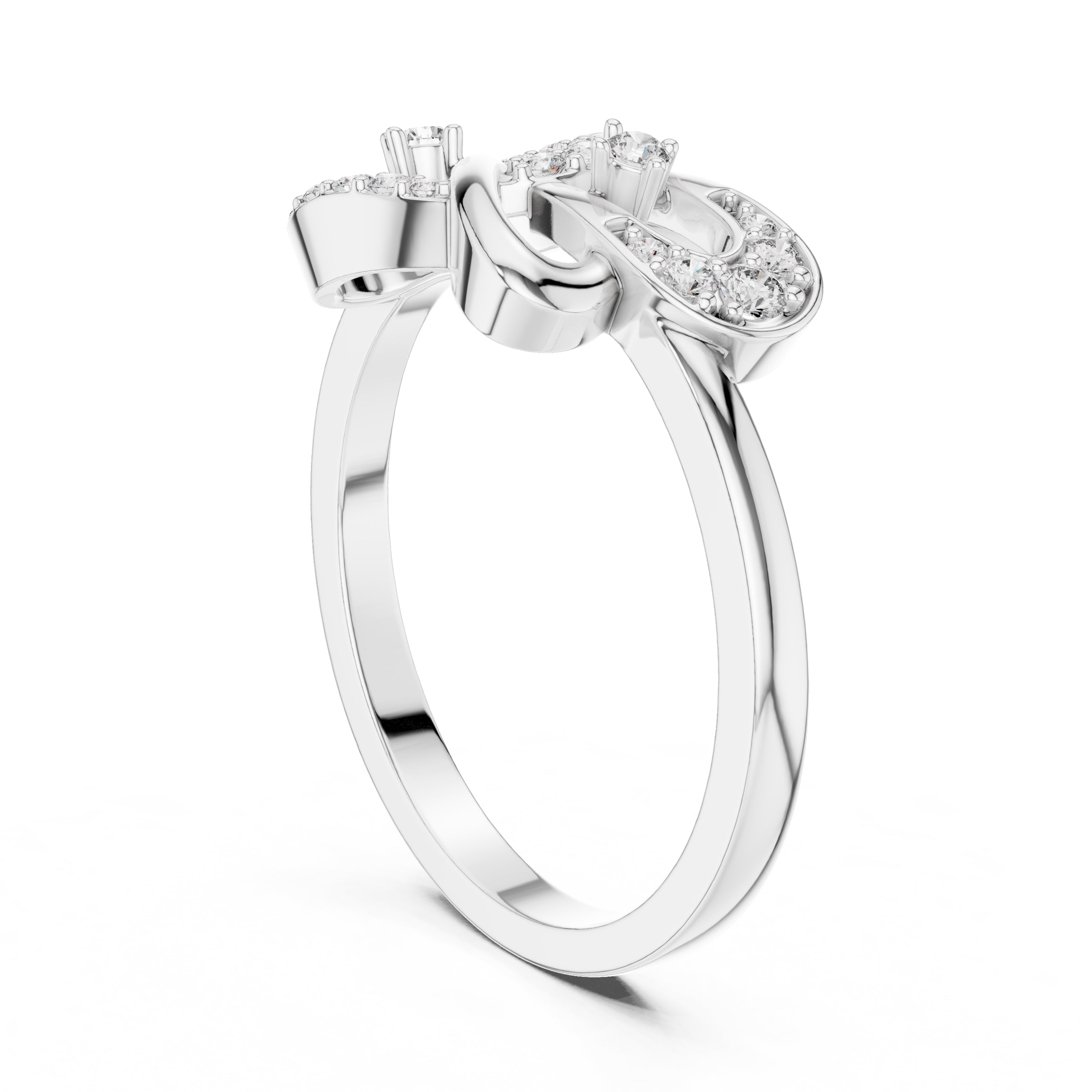 Twisted Infinity Statement Ring White Gold