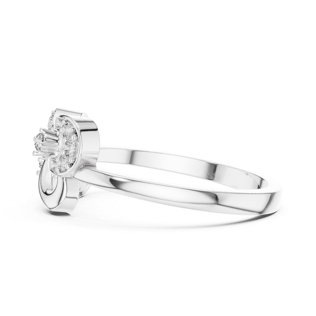 Twisted Infinity Statement Ring White Gold