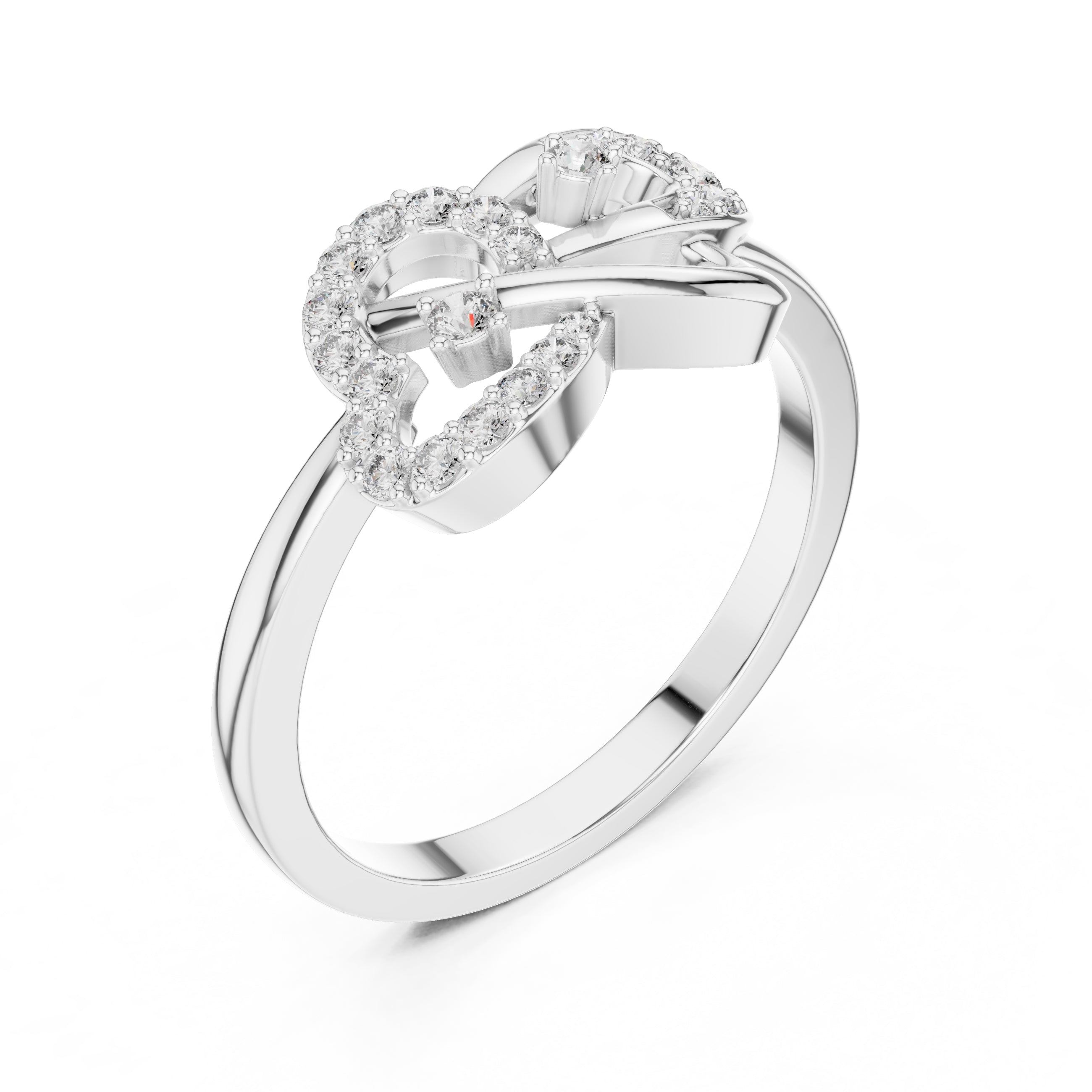 Twisted Infinity Statement Ring White Gold