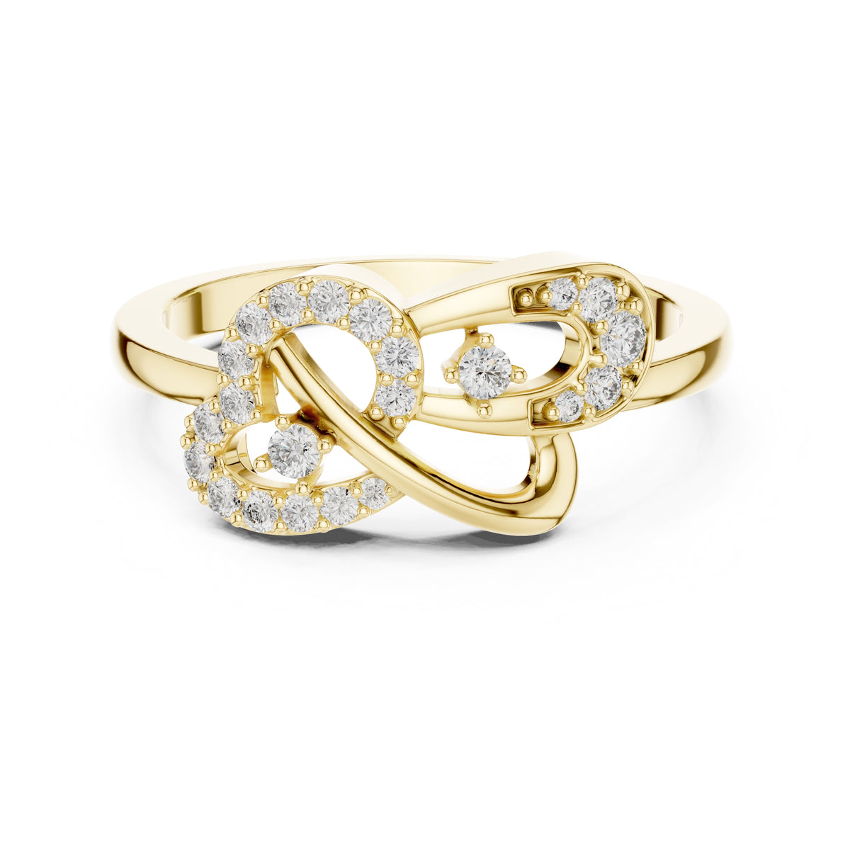 Twisted Infinity Statement Ring Yellow Gold