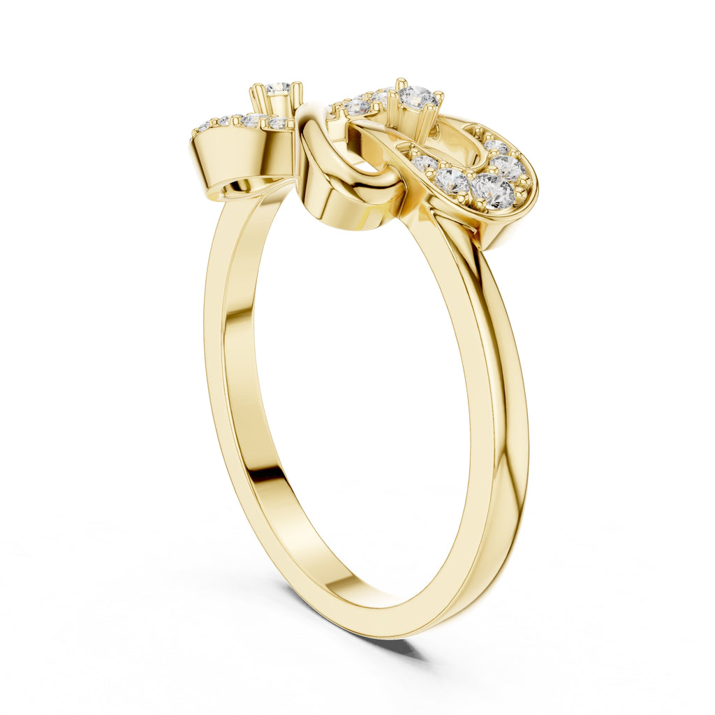 Twisted Infinity Statement Ring Yellow Gold