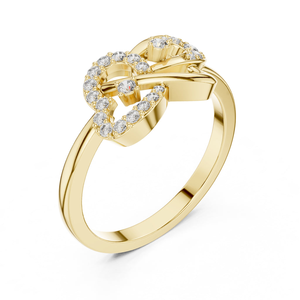 Twisted Infinity Statement Ring Yellow Gold