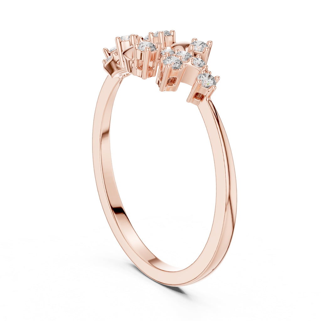 Celestial Cluster Statement Ring Rose Gold