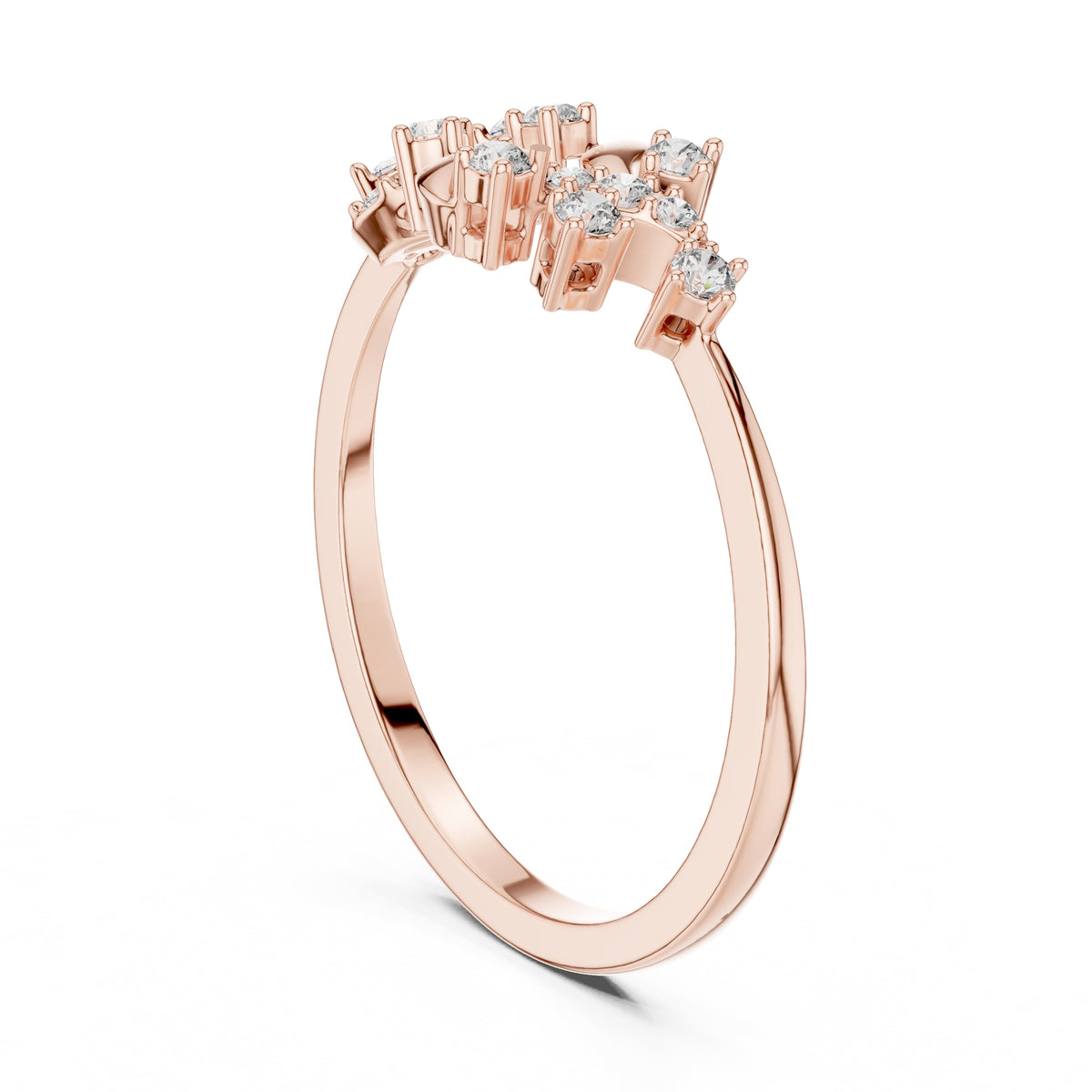 Celestial Cluster Statement Ring Rose Gold
