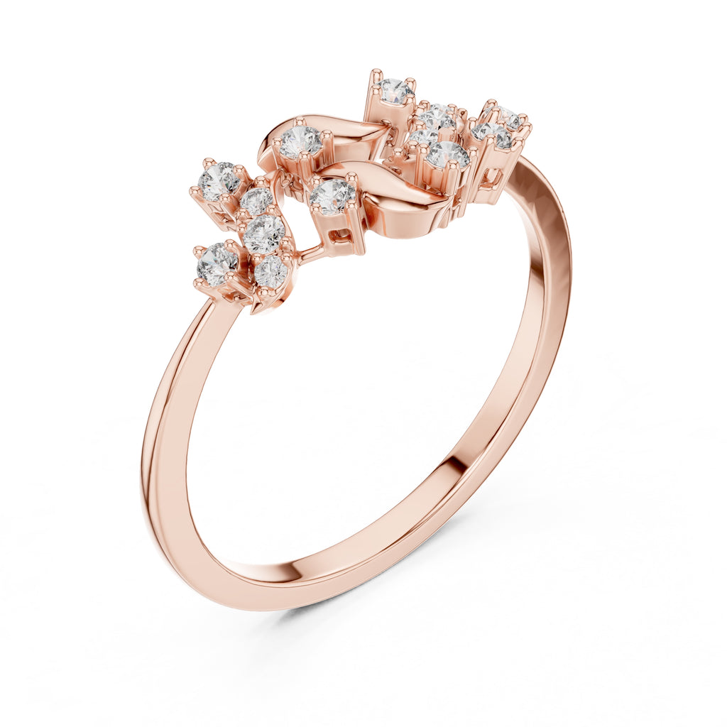 Celestial Cluster Statement Ring Rose Gold