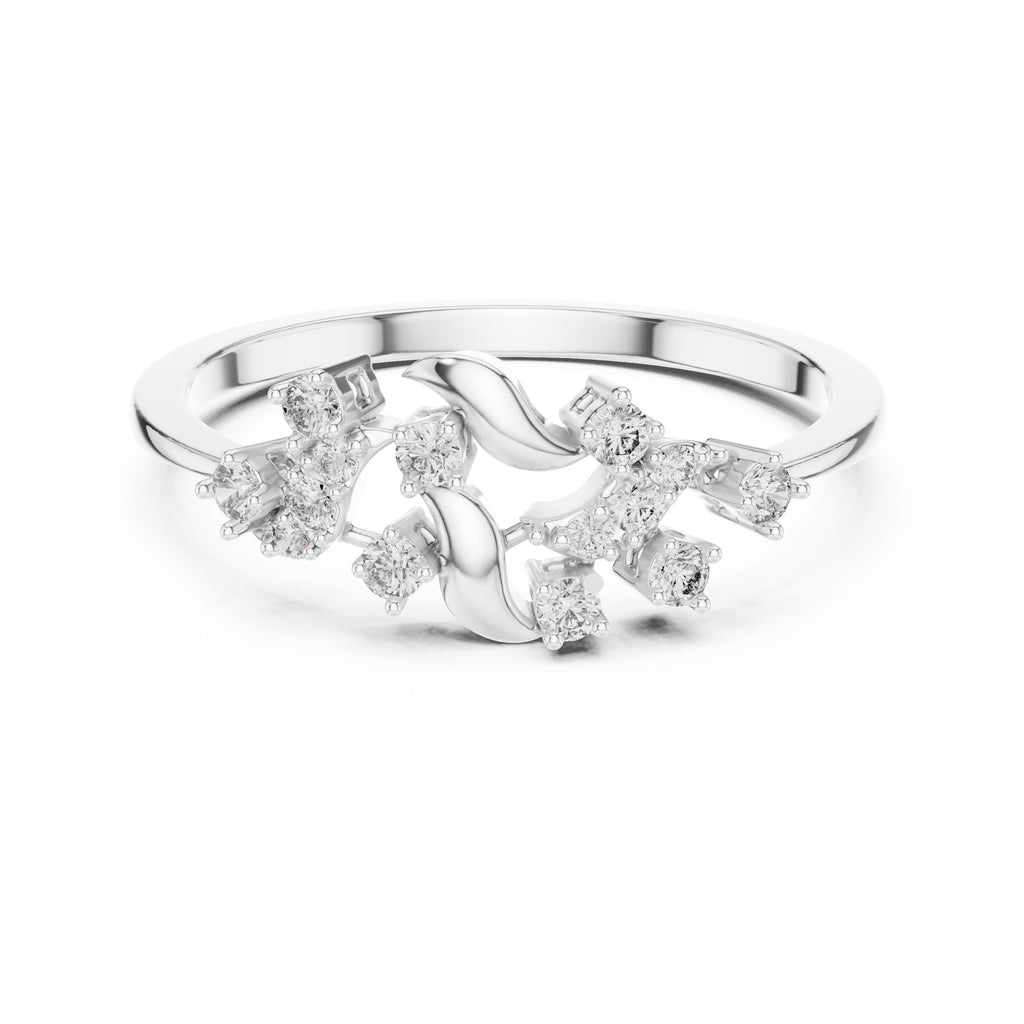 Celestial Cluster Statement Ring White Gold