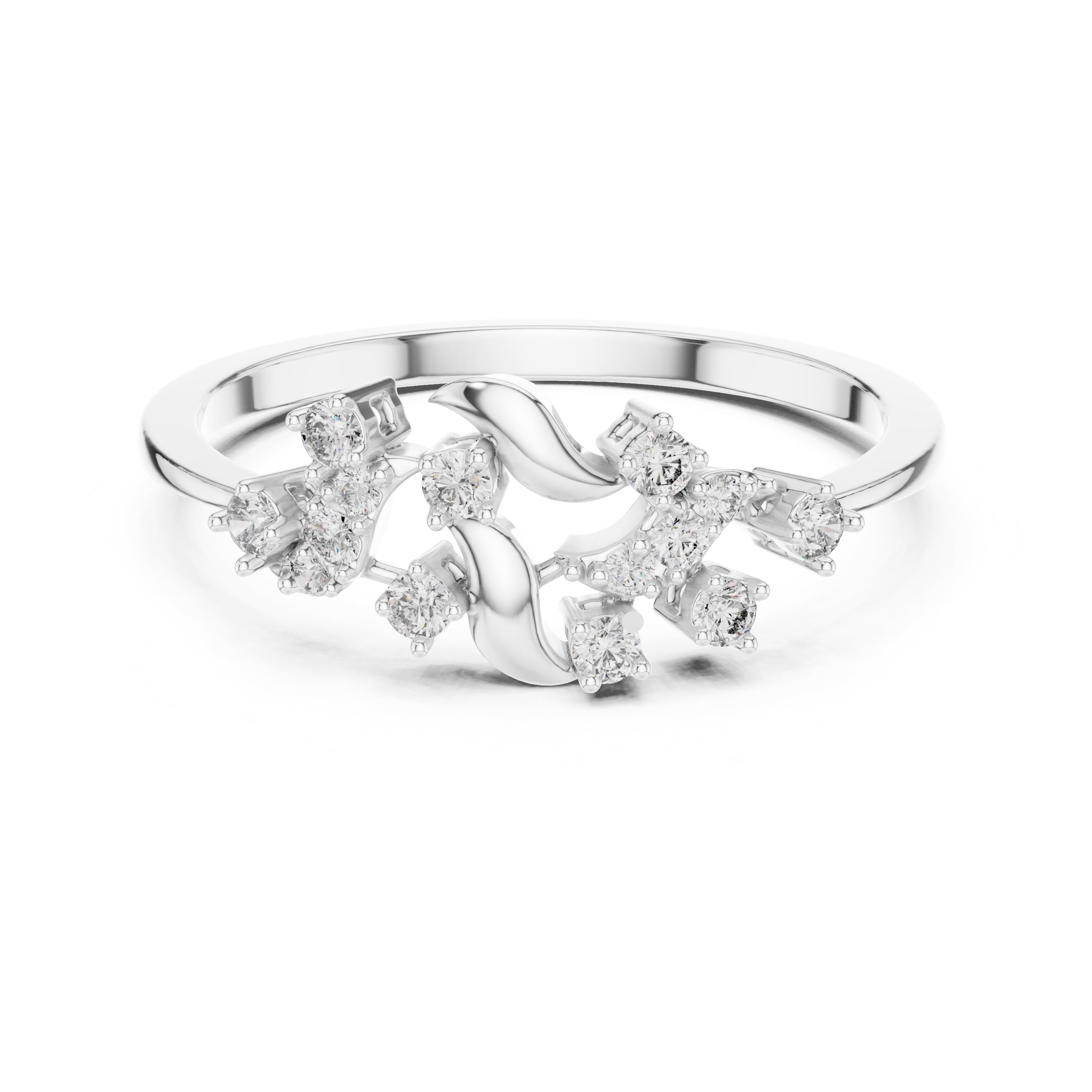 Celestial Cluster Statement Ring White Gold
