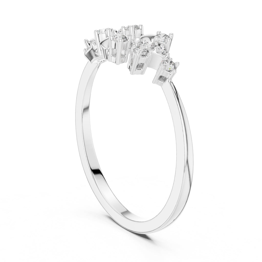 Celestial Cluster Statement Ring White Gold