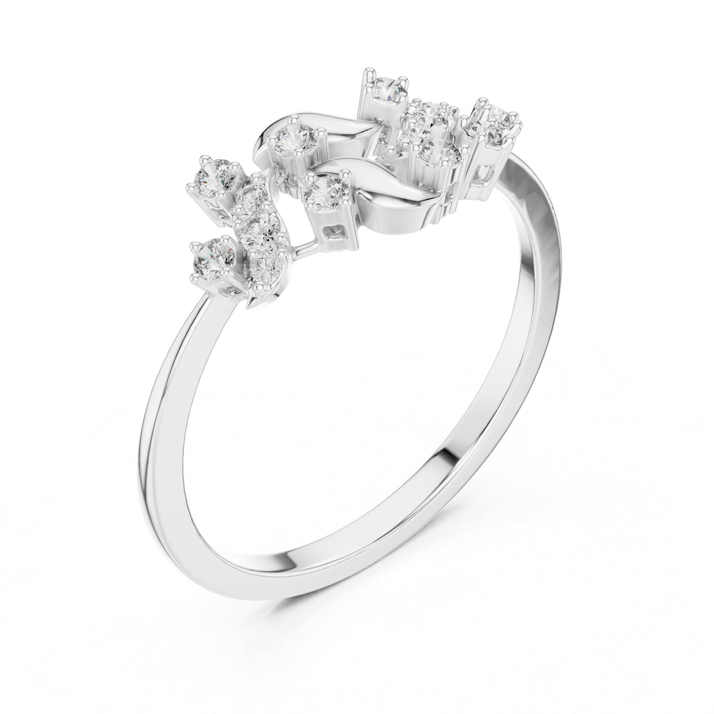 Celestial Cluster Statement Ring White Gold