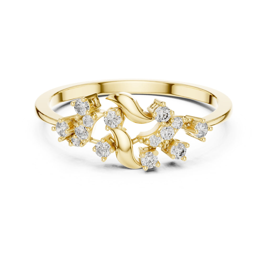 Celestial Cluster Statement Ring Yellow Gold