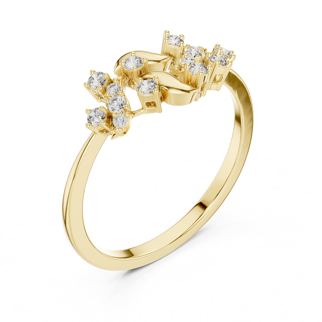 Celestial Cluster Statement Ring Yellow Gold