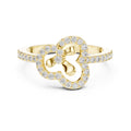 Trifoil Petal Statement Ring Yellow Gold