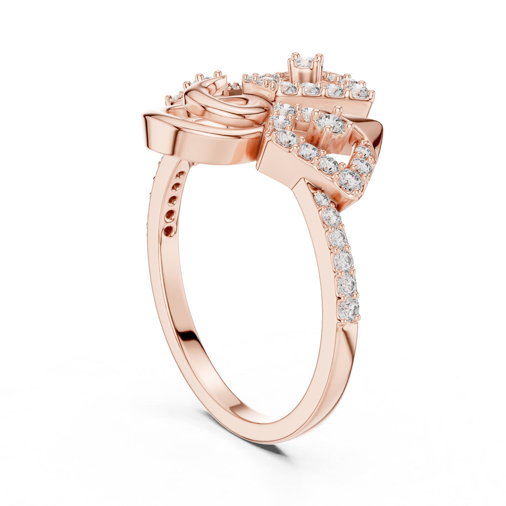 Vortex Fanfare Statement Ring Rose Gold