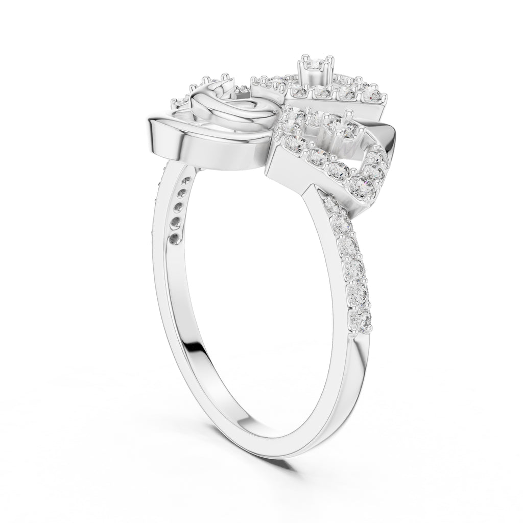 Vortex Fanfare Statement Ring White Gold