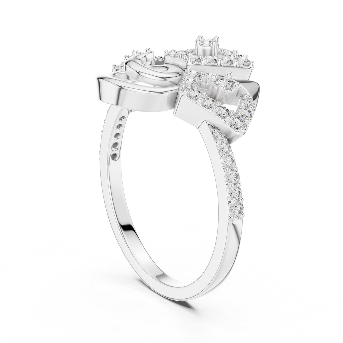 Vortex Fanfare Statement Ring White Gold
