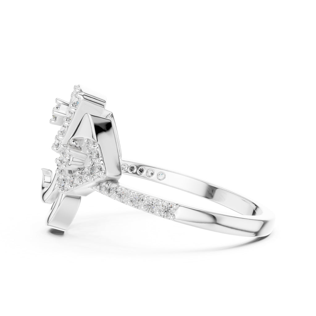 Vortex Fanfare Statement Ring White Gold