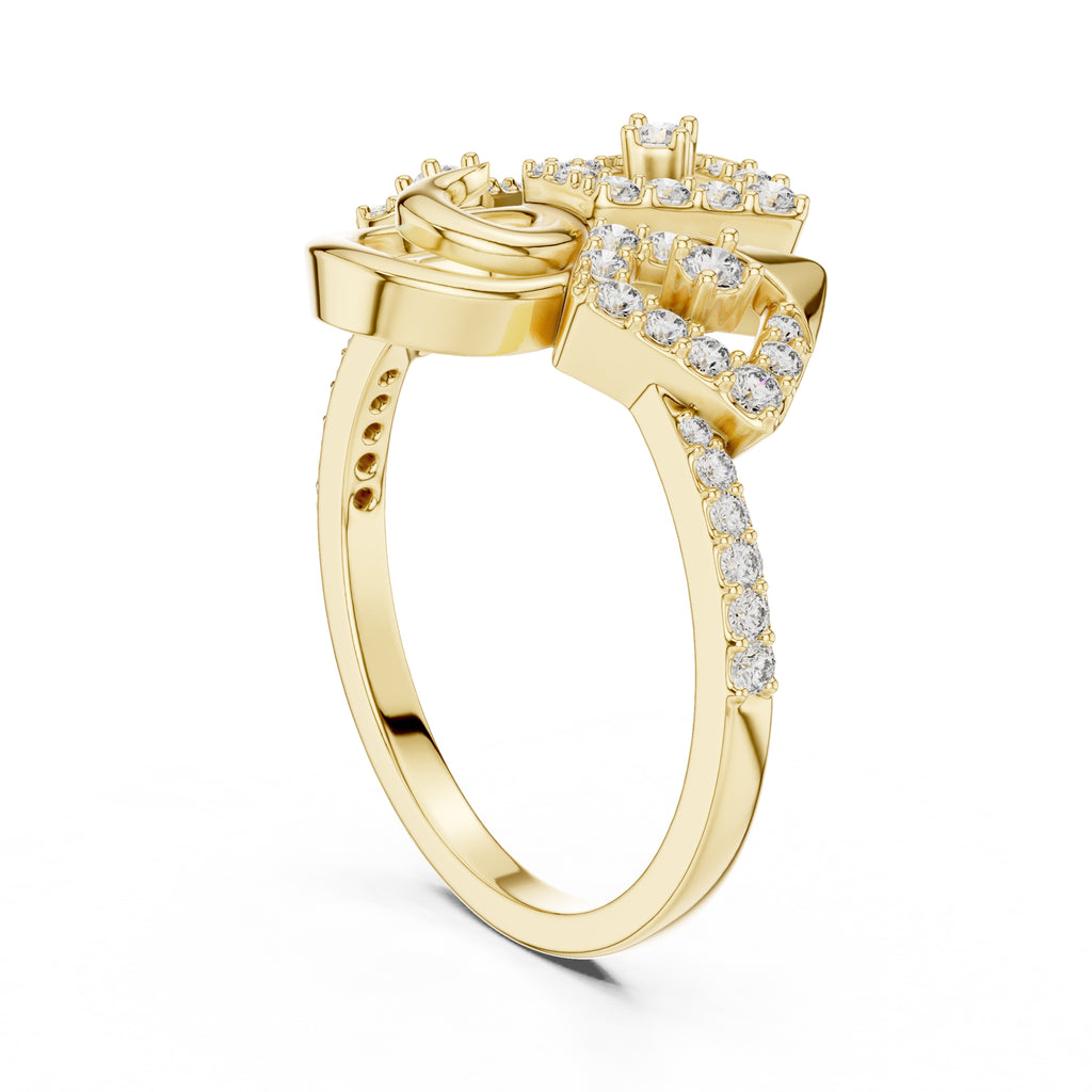 Vortex Fanfare Statement Ring Yellow Gold