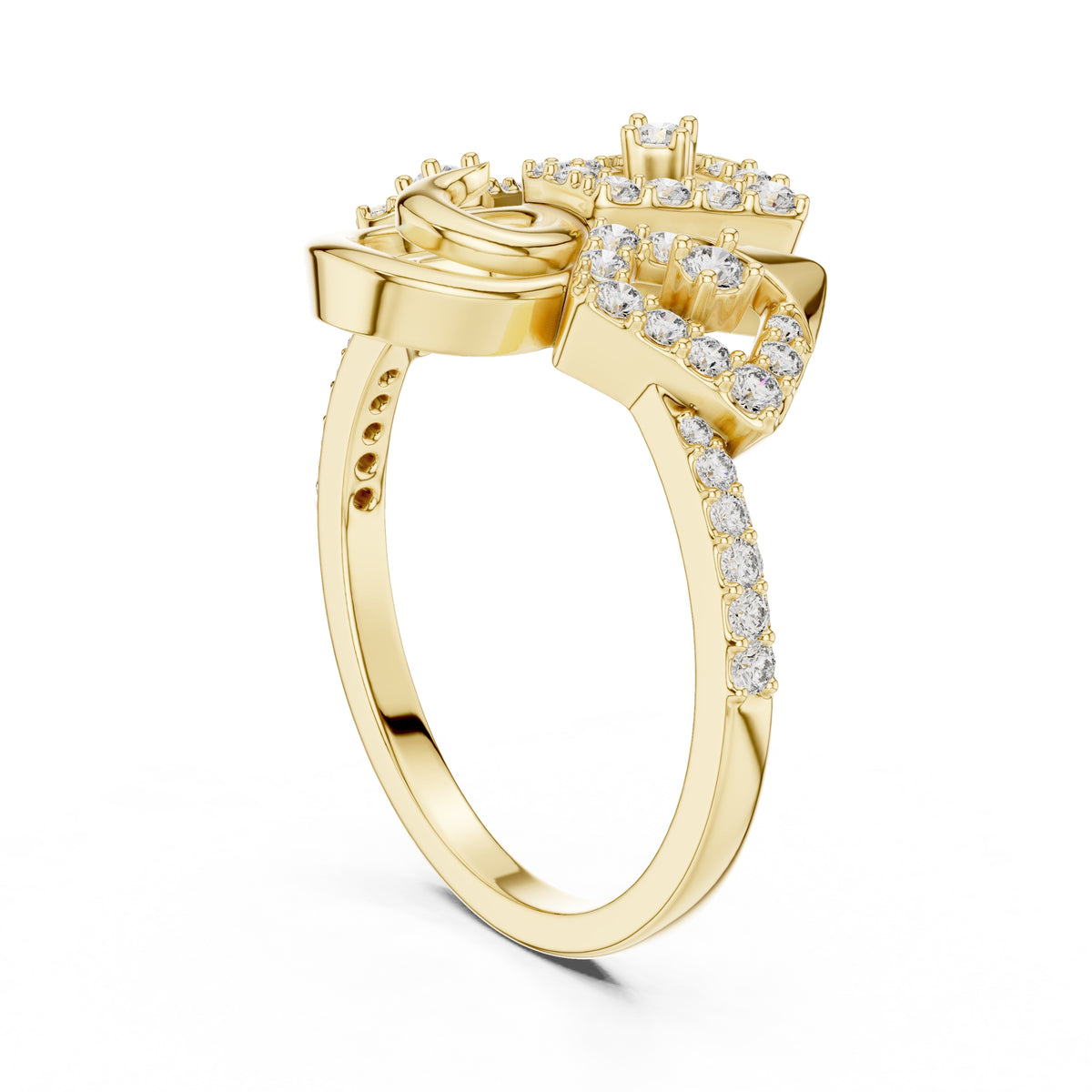 Vortex Fanfare Statement Ring Yellow Gold