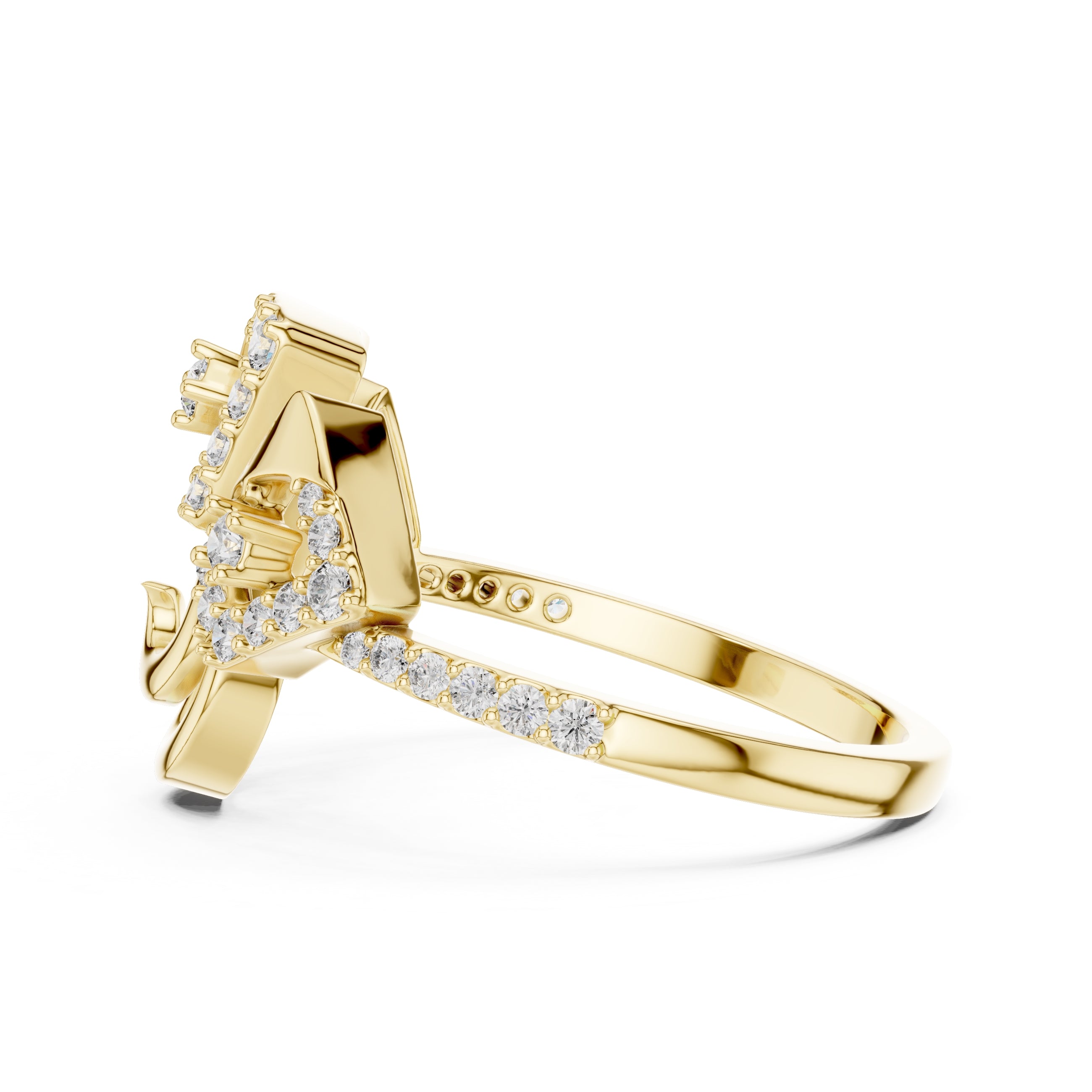 Vortex Fanfare Statement Ring Yellow Gold