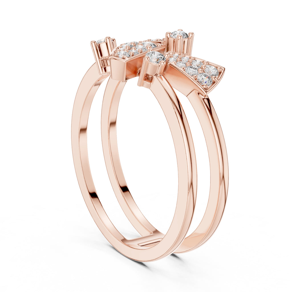 Geometric Mosaic Statement Ring Rose Gold