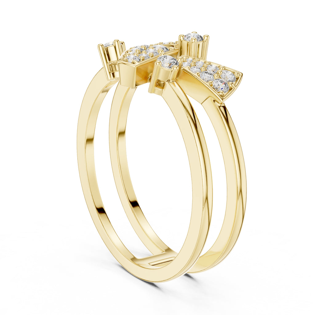 Geometric Mosaic Statement Ring Yellow Gold