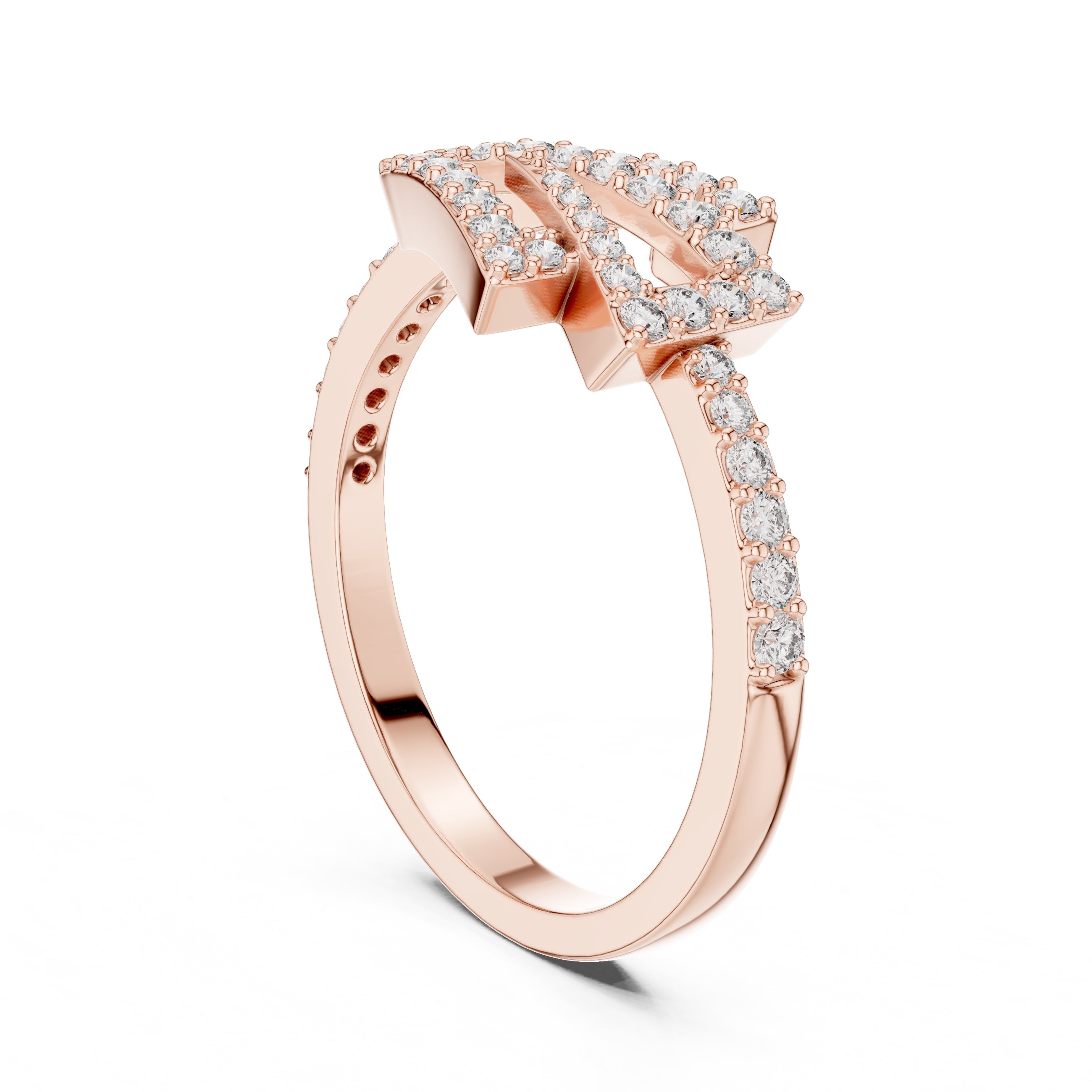 Delta Geometric Statement Ring Rose Gold