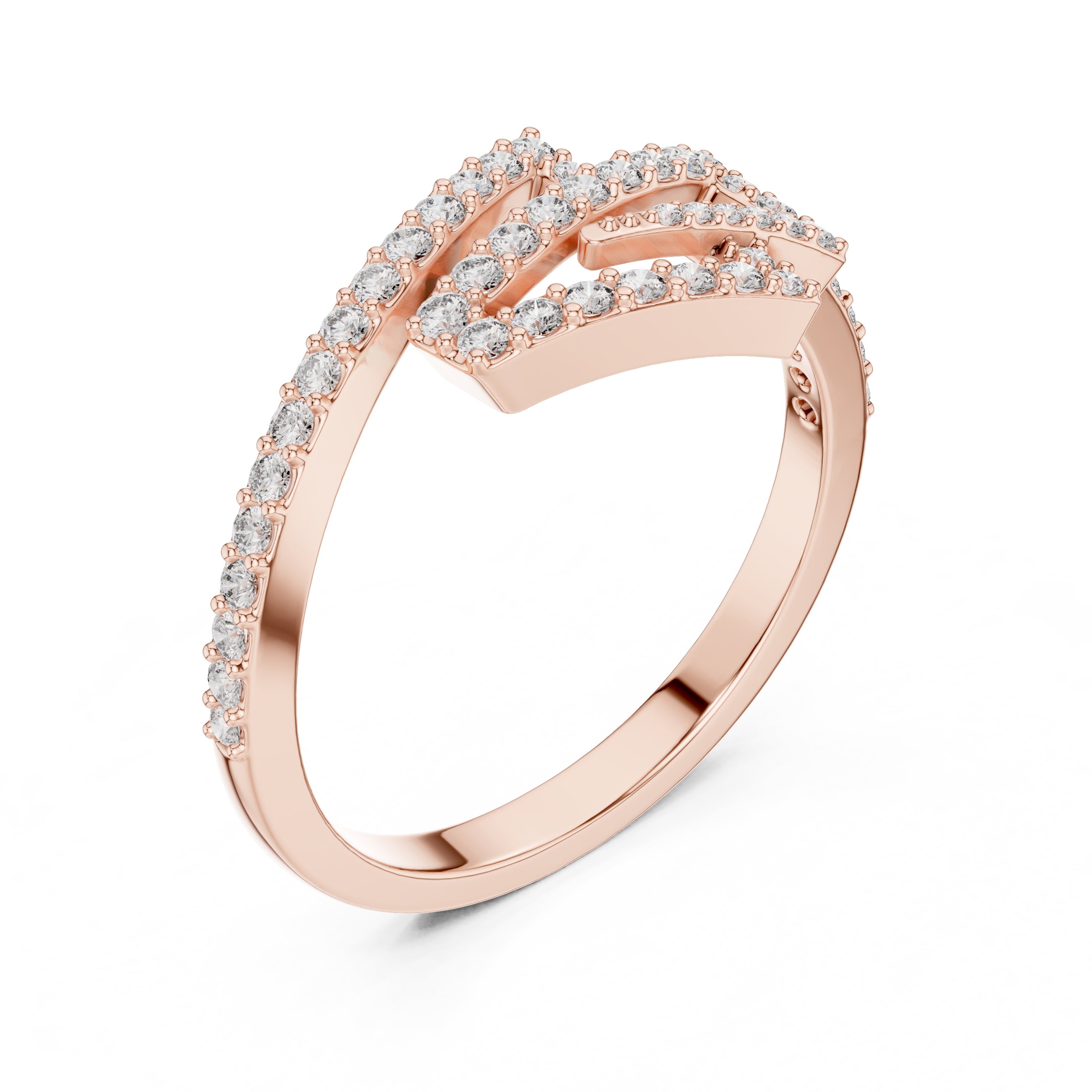 Delta Geometric Statement Ring Rose Gold