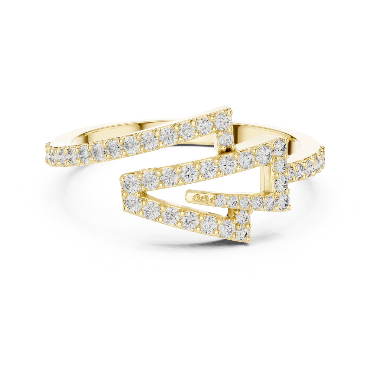 Delta Geometric Statement Ring Yellow Gold