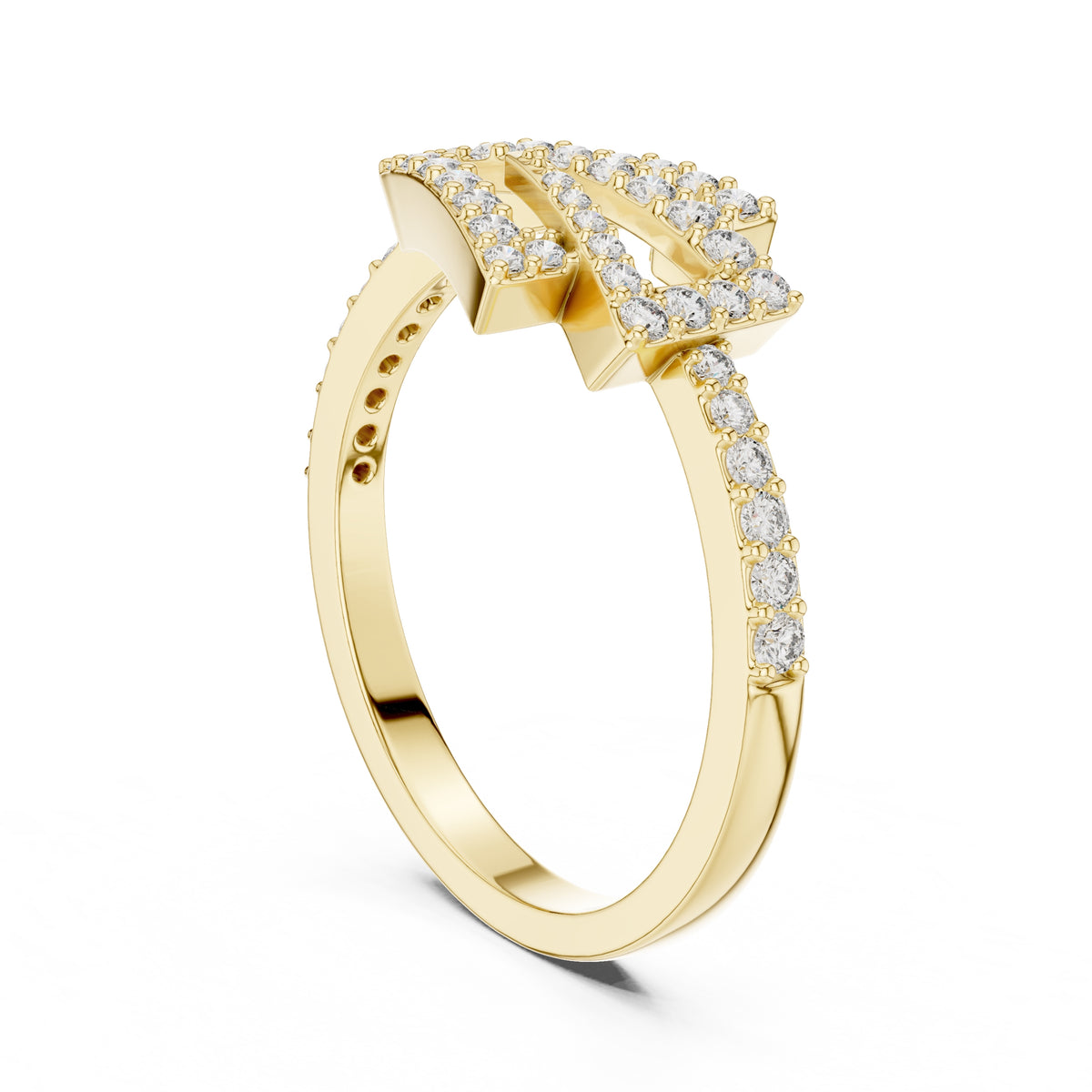 Delta Geometric Statement Ring Yellow Gold