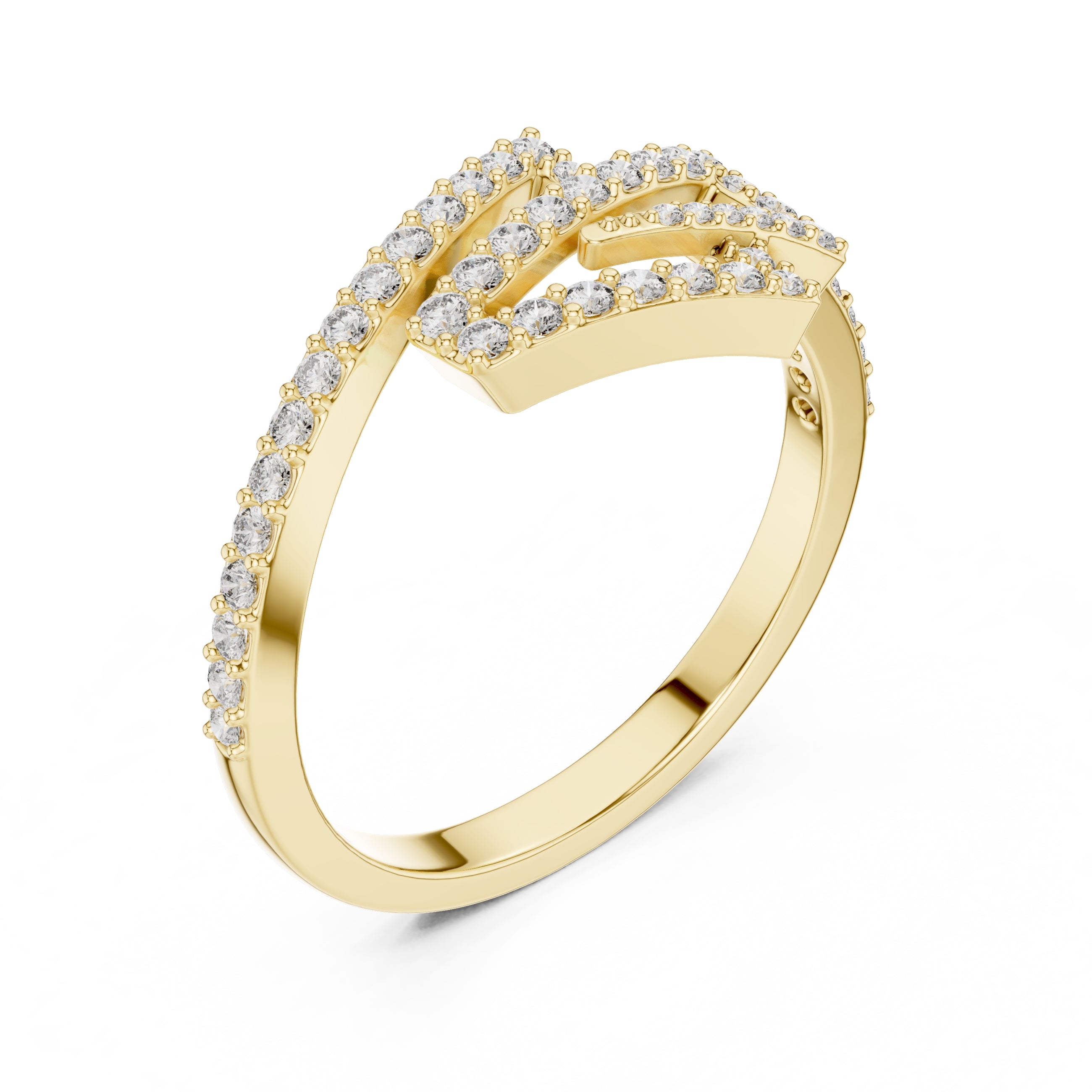 Delta Geometric Statement Ring Yellow Gold