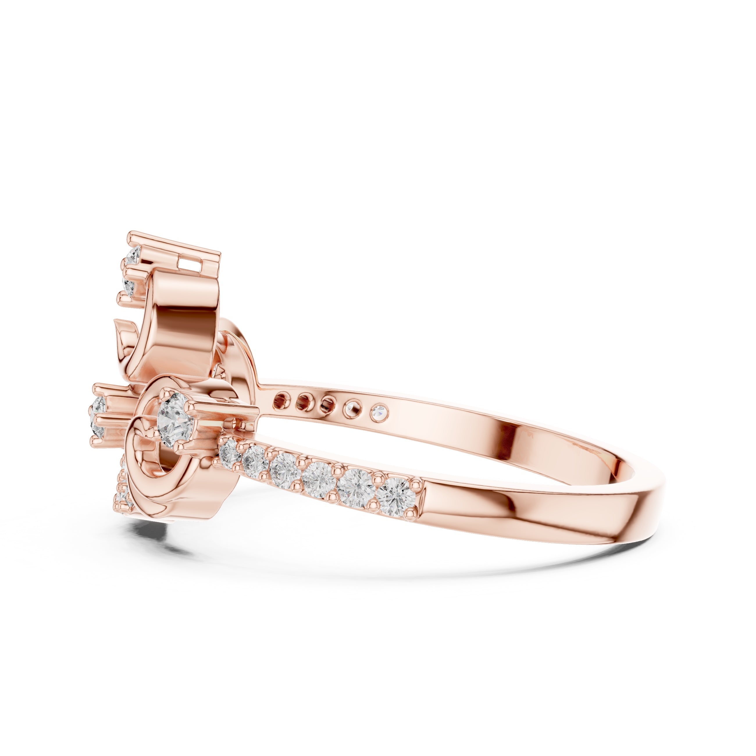 Filigree Swirl Statement Ring Rose Gold